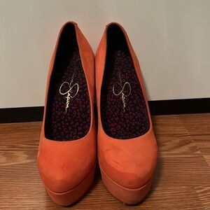 Jessica Simpson Women's Orange and Red Courts size 7B